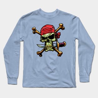 Skull Crossbones & A Knife Long Sleeve T-Shirt